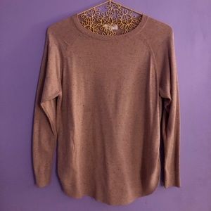 LOFT-GENTLY WORN BEIGE SWEATER WITH SIDE DETAIL